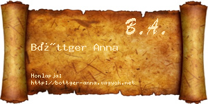 Böttger Anna névjegykártya